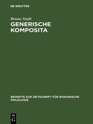 cover image of Generische Komposita